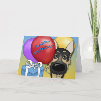 German Shepherd Birthday Card