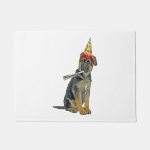 German Shepherd Birthday Doormat