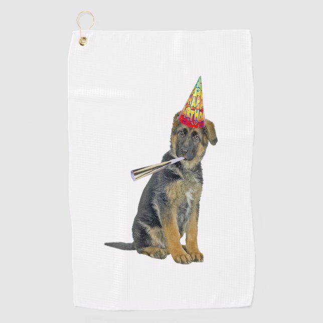 German Shepherd Birthday  Golf Towel (Front)