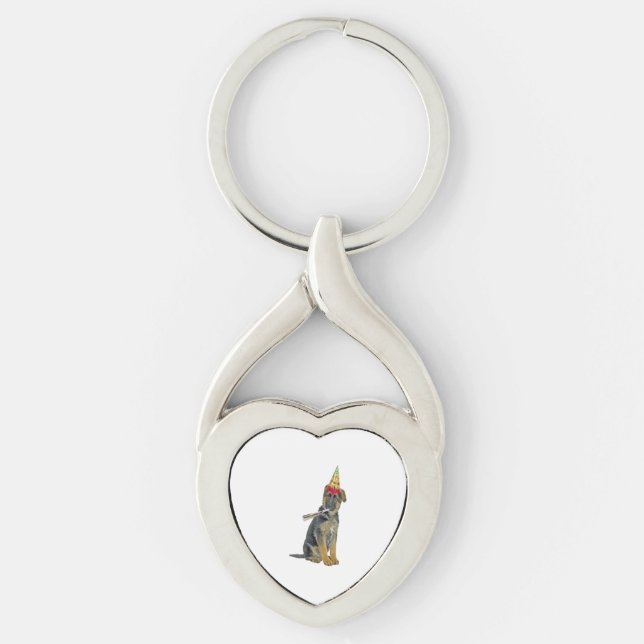 German Shepherd Birthday  Keychain (Front)