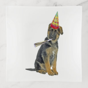 German Shepherd Birthday Trinket Tray