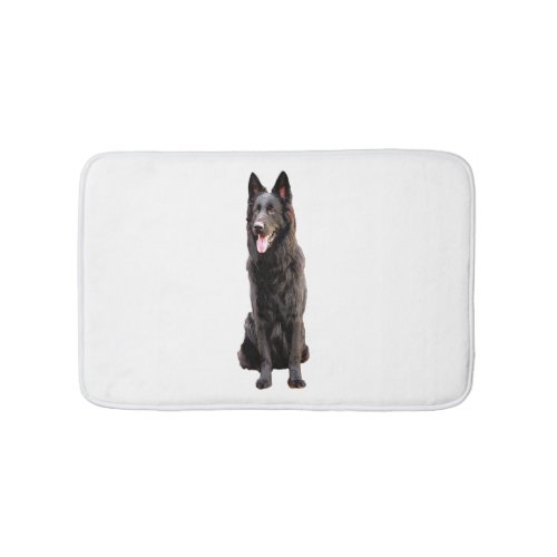 German Shepherd Black Dog  Bath Mat