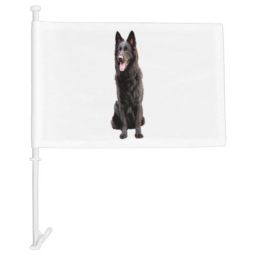 German Shepherd Black Dog  Car Flag