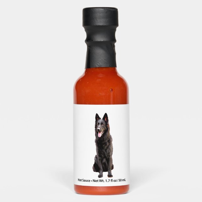 German Shepherd Black Dog  Hot Sauces (Front)