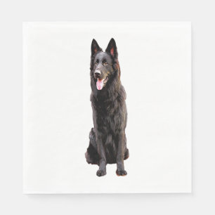 German Shepherd Black Dog  Napkins
