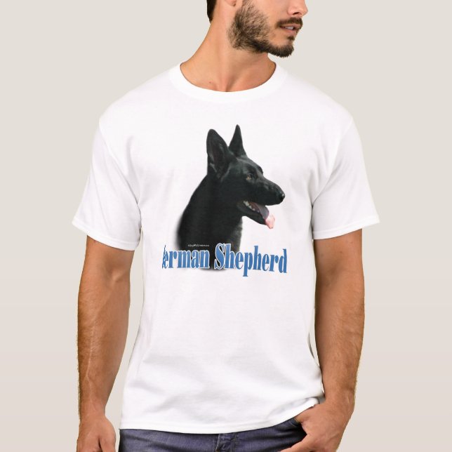German Shepherd (black) Name T-Shirt (Front)