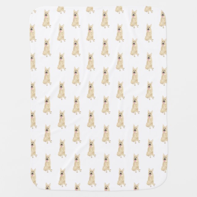 German Shepherd (Black & Tan) Baby Blanket (Front)