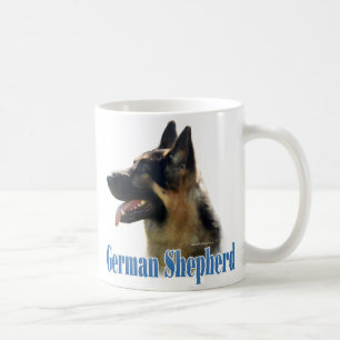 German Shepherd (black/tan) Name Coffee Mug