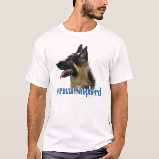 German Shepherd (black/tan) Name T-Shirt (Front)
