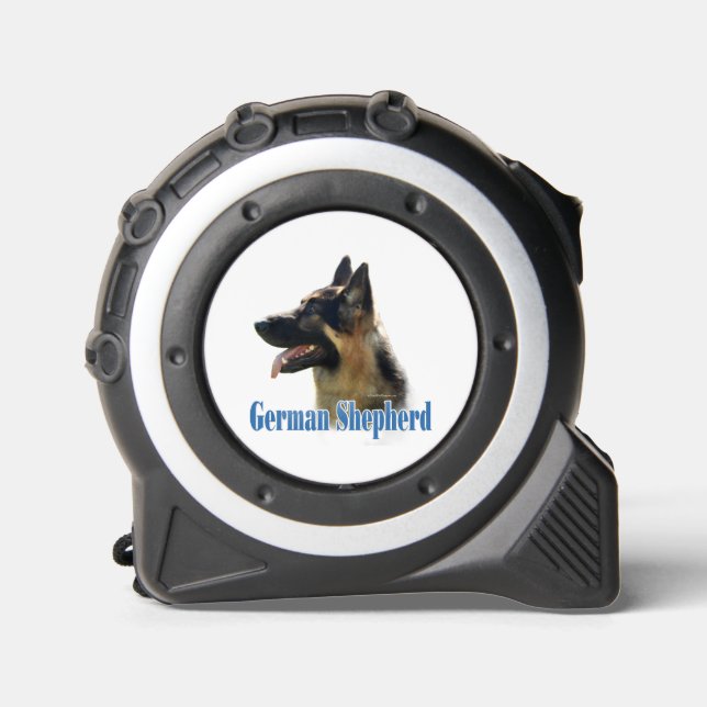 German Shepherd (black/tan) Name Tape Measure (Front)