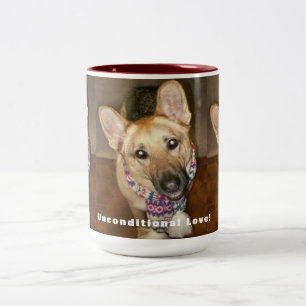 German Shepherd Black Tan Unconditional Pattern Two-Tone Coffee Mug