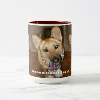 German Shepherd Black Tan Unconditional Pattern Two-Tone Coffee Mug