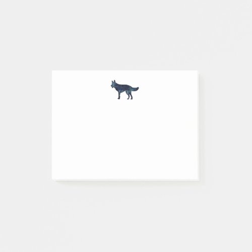 German Shepherd Black Watercolor Silhouette Post_it Notes