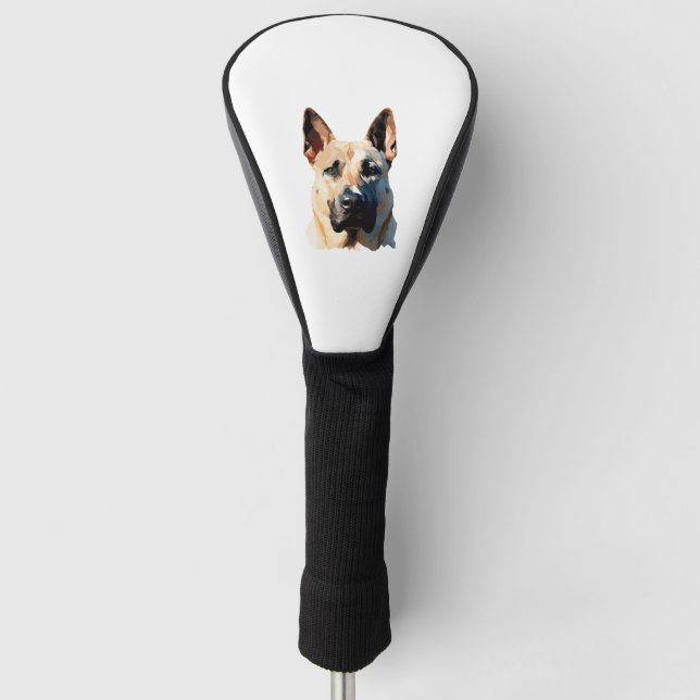 German Shepherd Blond Polygon Style Classic T-Shir Golf Head Cover (Front)