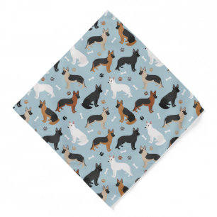 German Shepherd Bones and Paws Bandana