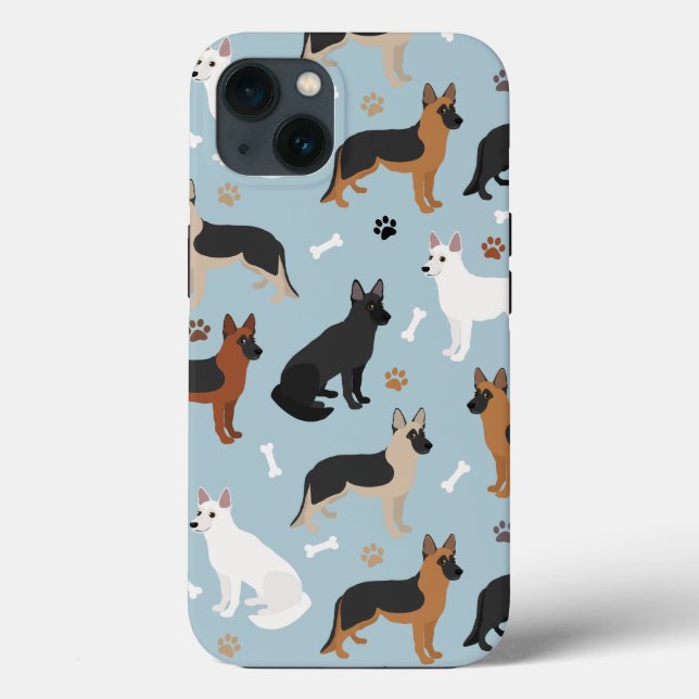 German Shepherd Bones and Paws Case-Mate iPhone Ca Case (Back)