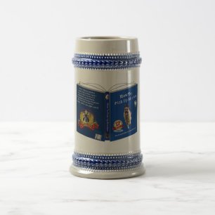 German Shepherd Book Gray/Blue 18 oz Stein