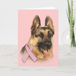 German Shepherd Breast Cancer Greeting Card