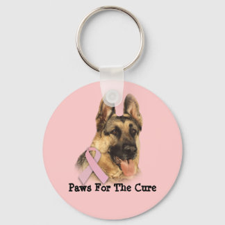 German Shepherd Breast Cancer Keychain