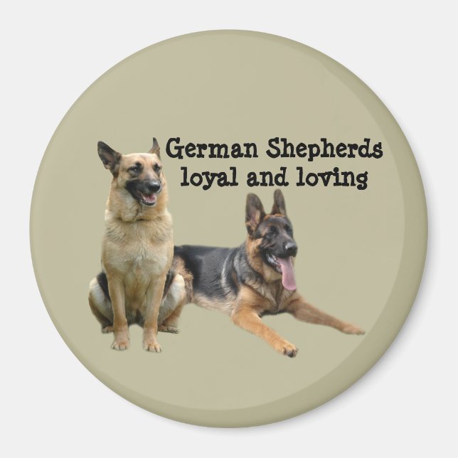German Shepherd Buddies Magnet (Front)