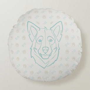 German Shepherd, Built to Protect, Born to Love! Round Pillow