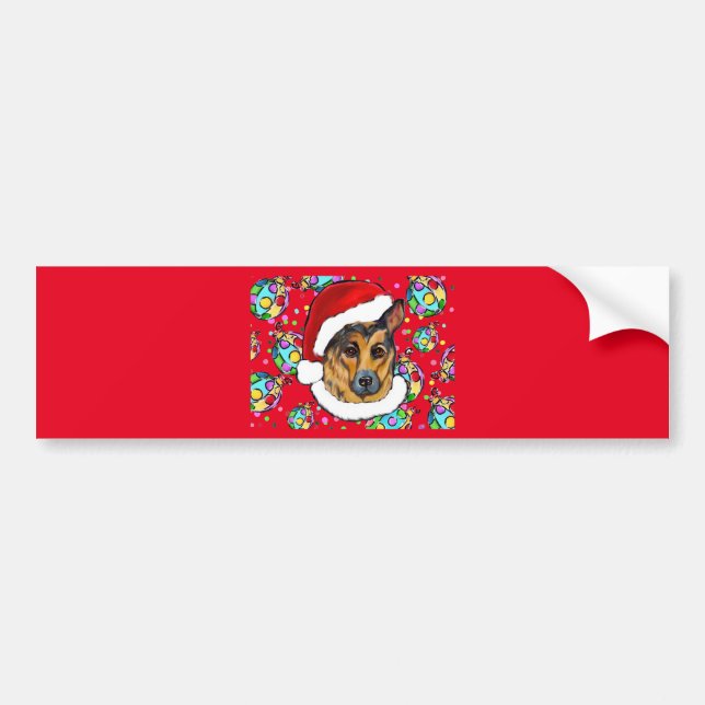 GERMAN SHEPHERD BUMPER STICKER (Front)