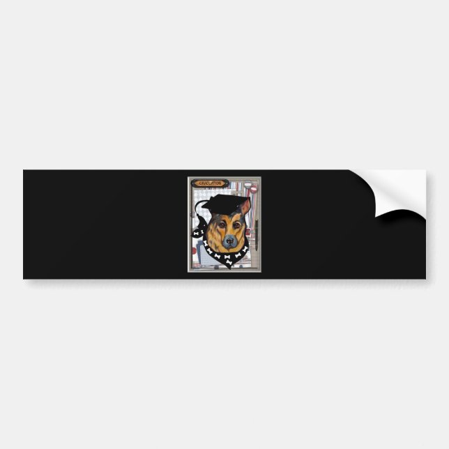 GERMAN SHEPHERD BUMPER STICKER (Front)