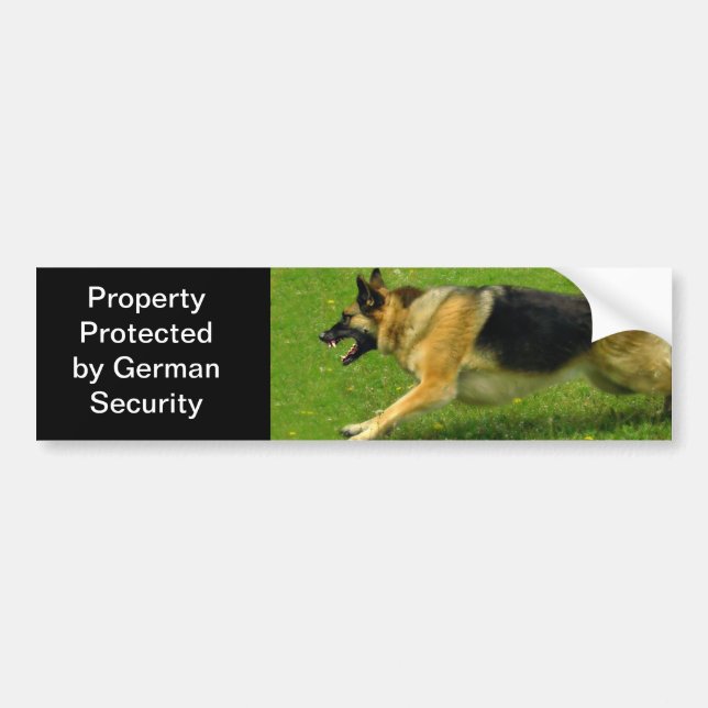 German Shepherd Bumper Sticker (Front)