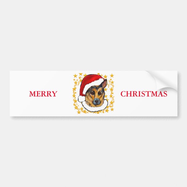 GERMAN SHEPHERD BUMPER STICKER (Front)