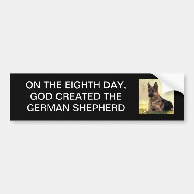 German Shepherd bumper sticker (Front)