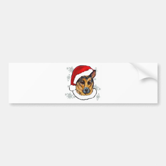 GERMAN SHEPHERD BUMPER STICKER (Front)