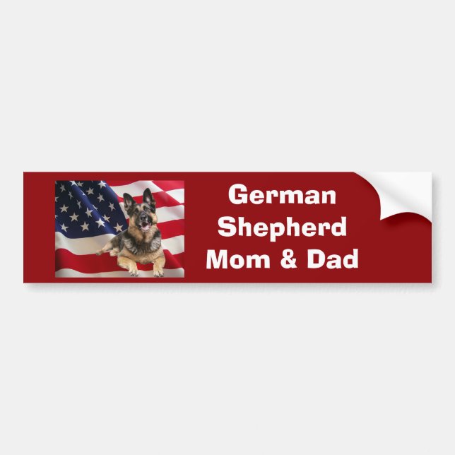 German Shepherd Bumper Sticker (Front)