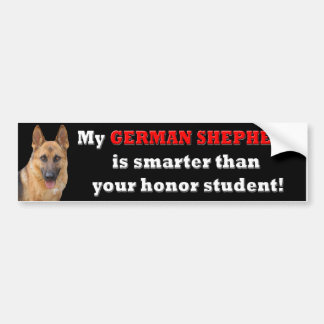 German Shepherd Bumper Sticker Honor Student