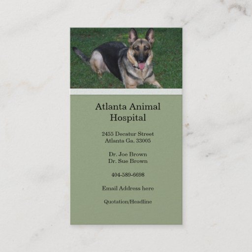 Customizable German Shepherd Business Card