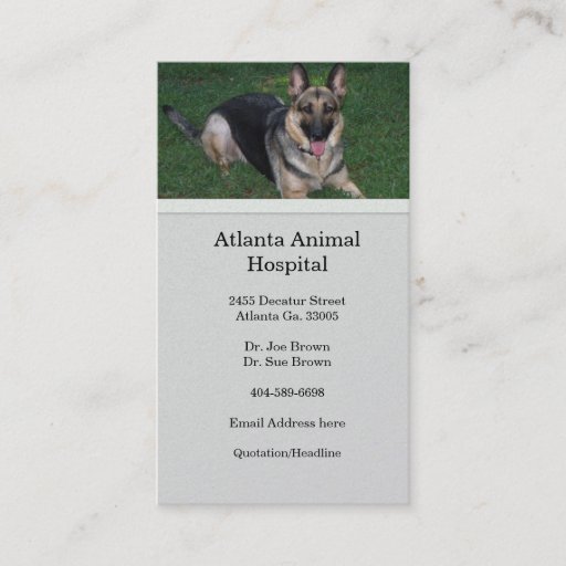 Customizable German Shepherd Business Card