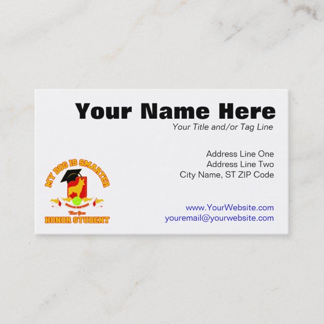 German Shepherd Business Card (Front)
