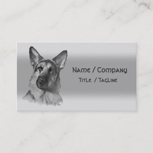 Customizable German Shepherd Business Card Template