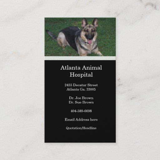 Customizable German Shepherd Business Card