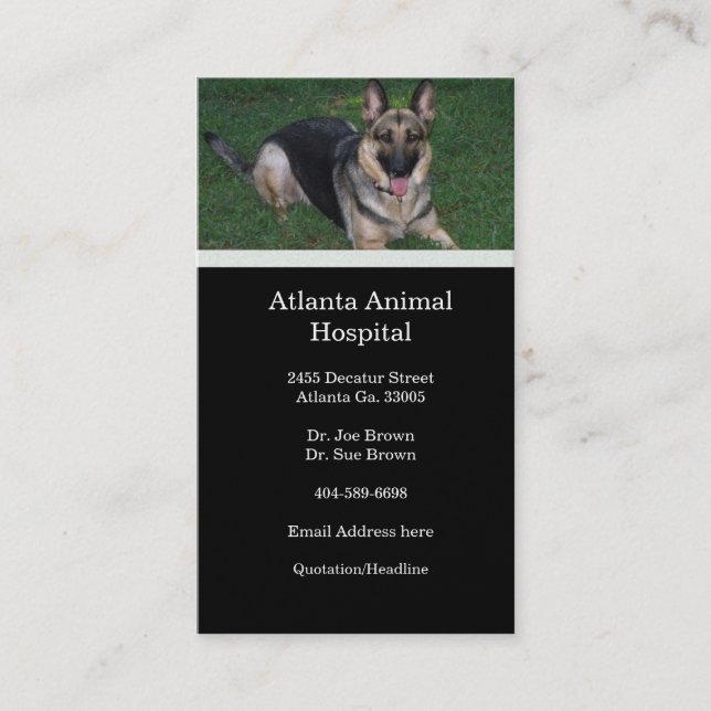 German Shepherd Business Card (Front)