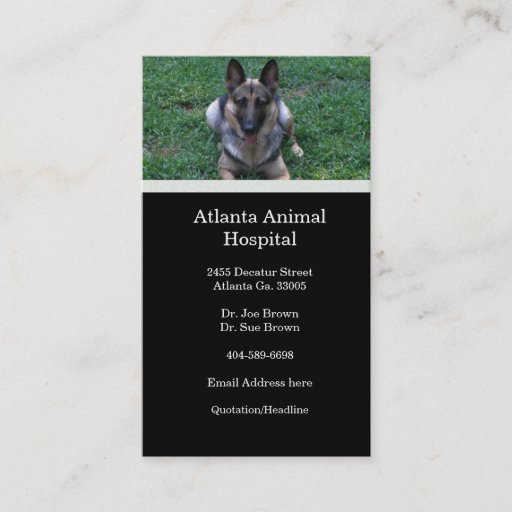 Customizable German Shepherd Business Card