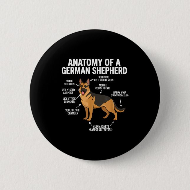 German Shepherd  Button (Front)