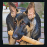 German Shepherd by Shirley Taylor Bandana<br><div class="desc">German Shepherd bandana. Click on the customize button to add your text. Image can be rotated or re-sized.</div>