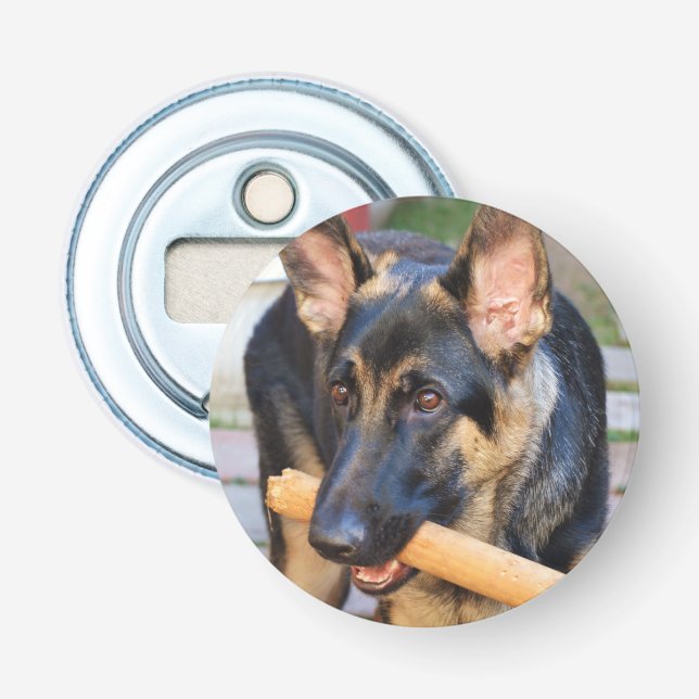 German Shepherd by Shirley Taylor Bottle Opener (Front)