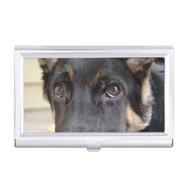 German Shepherd by Shirley Taylor Business Card Case (Front)