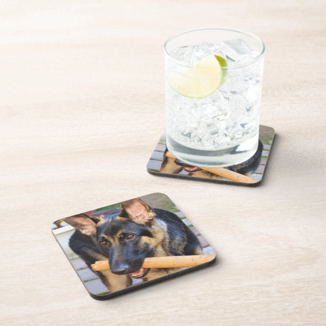 German Shepherd by Shirley Taylor Coaster (Right Side)