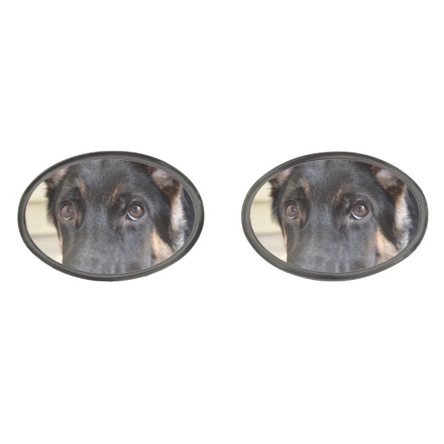German Shepherd by Shirley Taylor Cufflinks (Front)