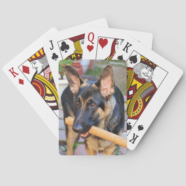 German Shepherd by Shirley Taylor Poker Cards (Back)