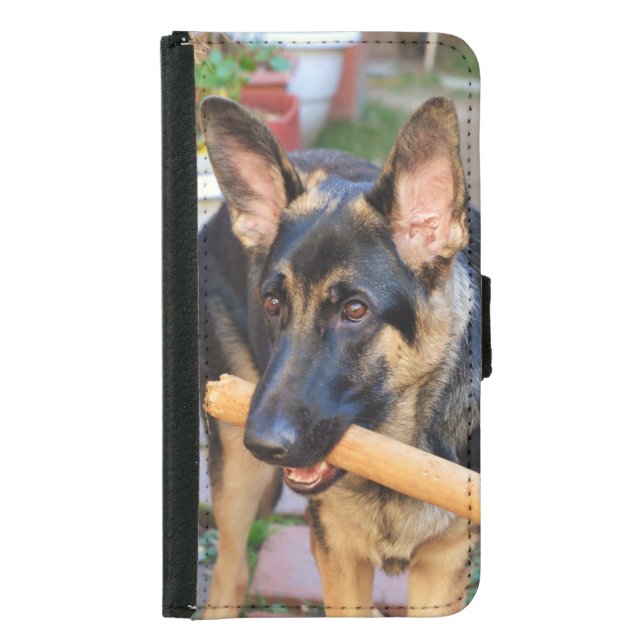 German Shepherd by Shirley Taylor Samsung Galaxy Wallet Case (Front)
