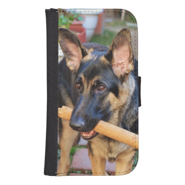German Shepherd by Shirley Taylor Samsung Galaxy Wallet Case (Front)