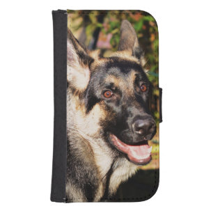 German Shepherd by Shirley Taylor Wallet Phone Case For Samsung Galaxy S4